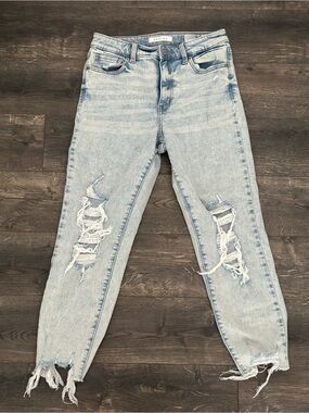 Light Blue Distressed Skinny Jeans